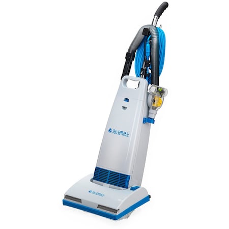 Global Industrial Commercial Upright Vacuum w/ Tools, 14in Cleaning Path 641835